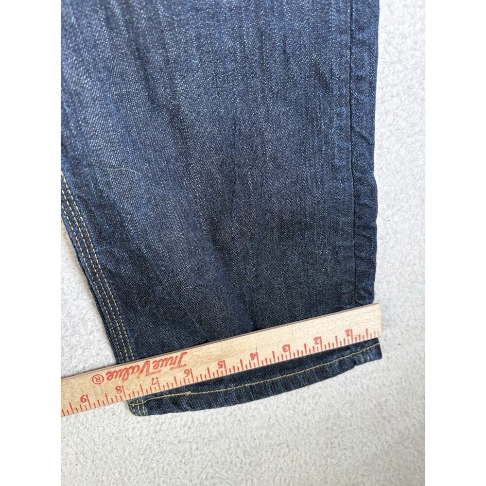 Levis 514 Jeans Mens 34x32 Blue Slim Straight Side Zip Pocket Moto Riding Dark - Picture 11 of 16
